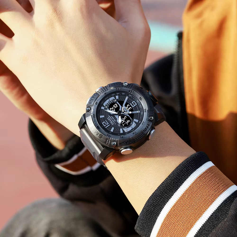 Montres de Sport hommes SMAEL étanche analogique numérique