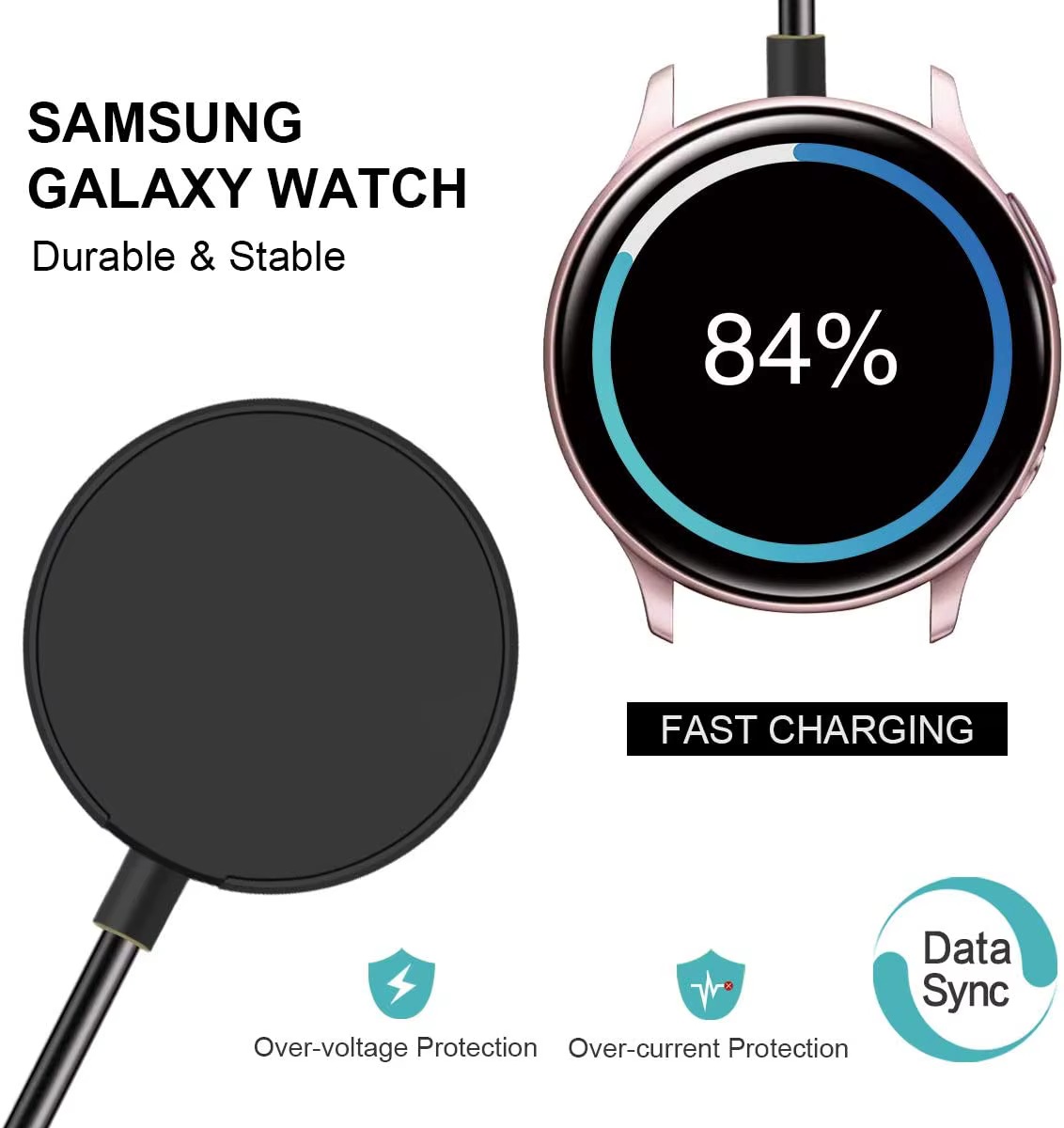 Chargeur de remplacement USB-C Type C pour montre connectée Samsung Galaxy Watch 8/7/6/6 Classic/5/5 Pro/4/4 Classic/Active