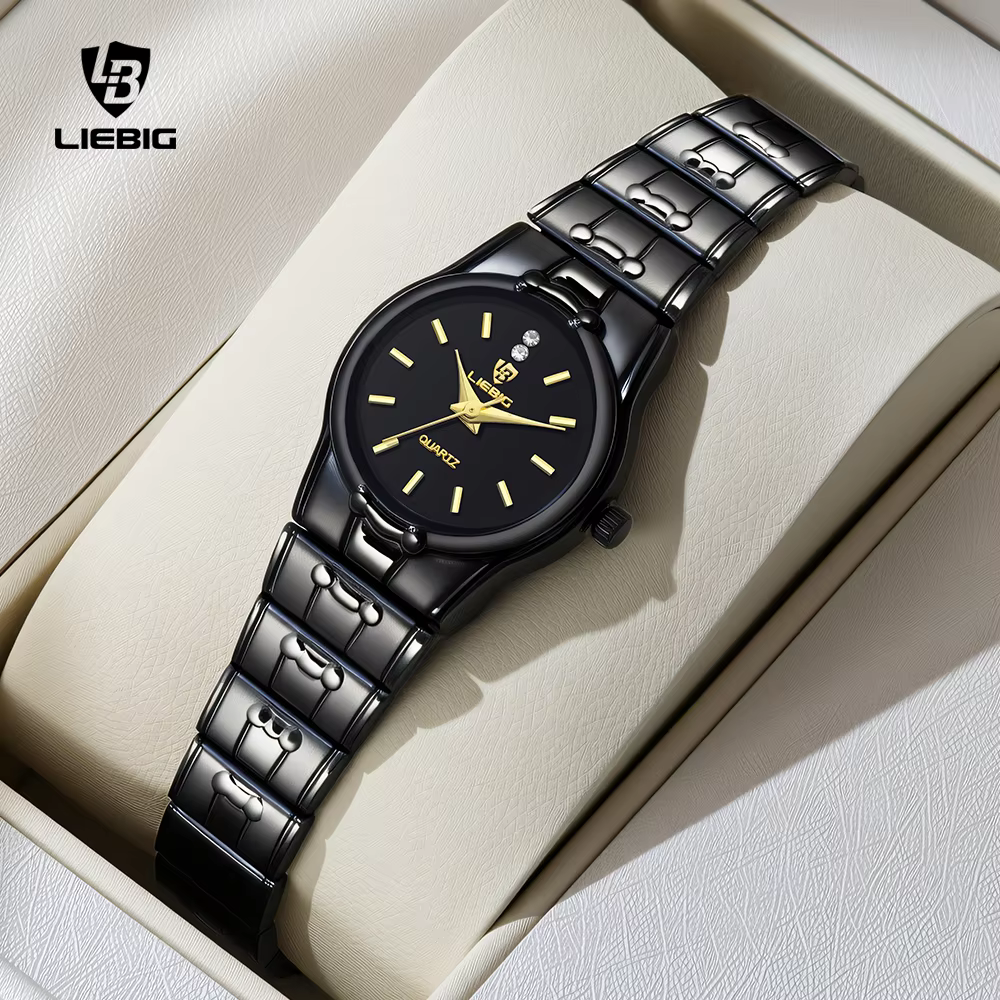 LIEBIG mode Quartz femmes montre-bracelet femme de luxe en acier inoxydable bande originale étanche dames horloge montres Reloj Mujer