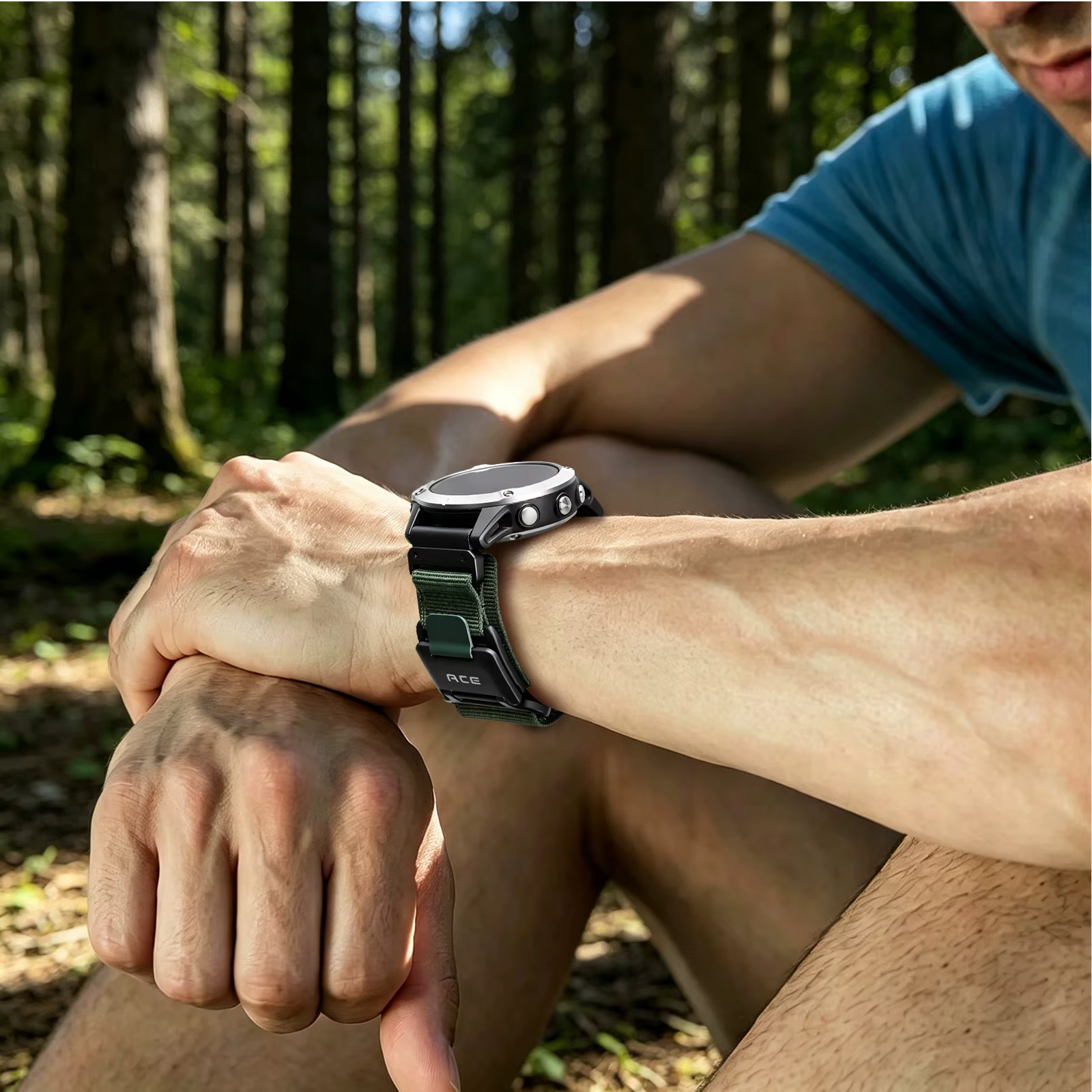 Bracelet de montre compatible avec les montres Garmin - Bracelet en nylon pour homme de 22 mm, adapté aux modèles Fenix 8/Forerunner 965/Approach S7