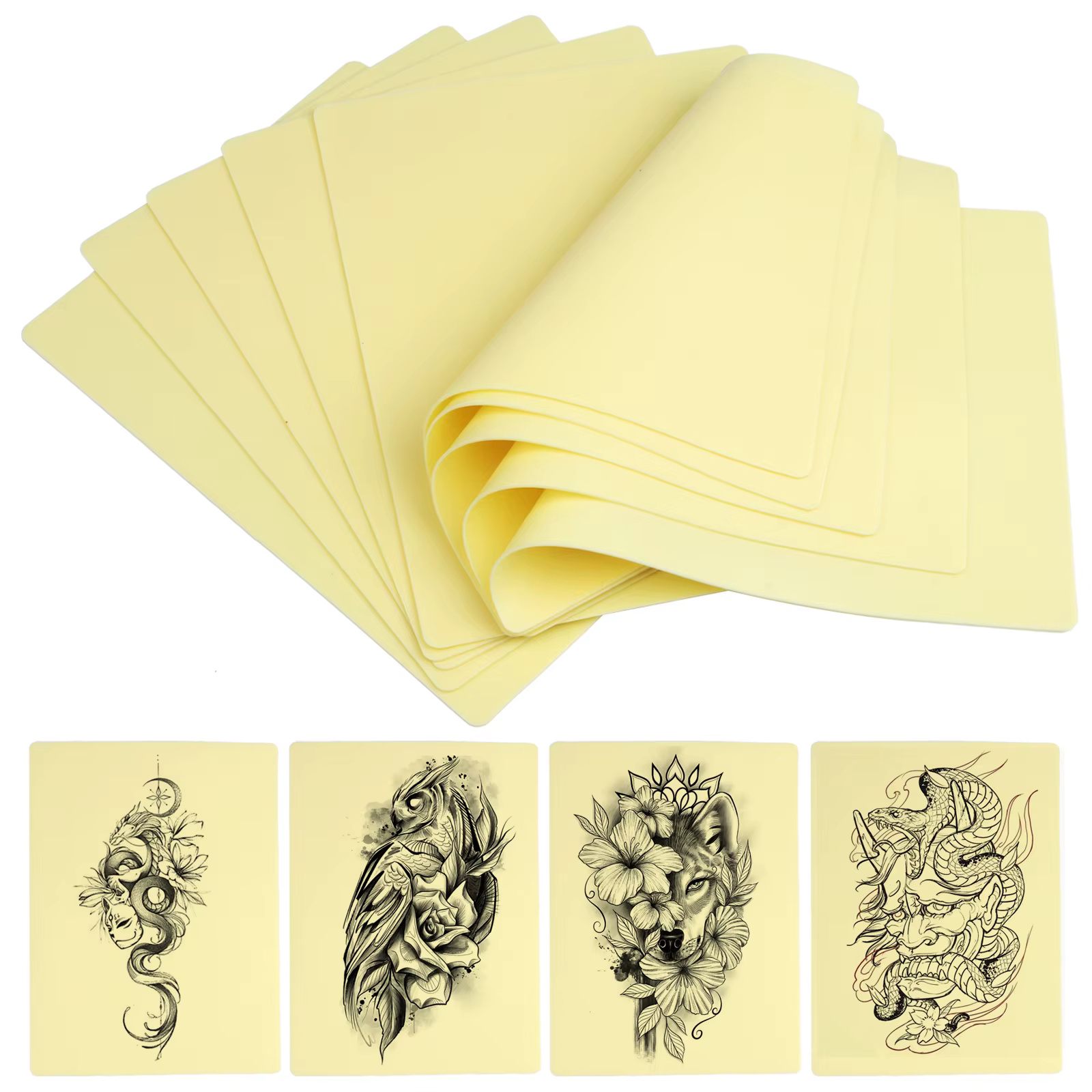 DQFART ensemble d'accessoires de tatouage Kit de tatouage avec 10 aiguilles de tatouage 20 pièces tasses d'encre peau de pratique de tatouage pour fournitures de tatouage