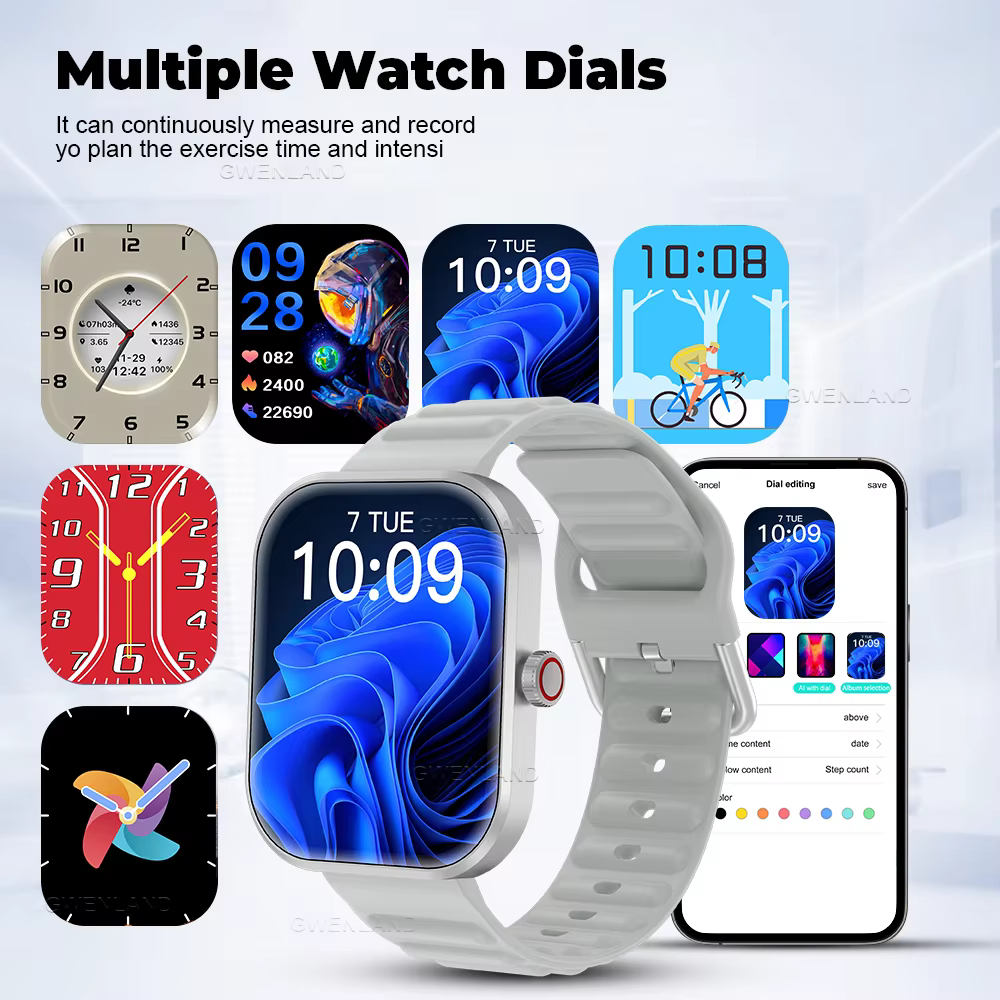 Nouvelle montre connectée pour hommes et femmes - Écran tactile HD 2