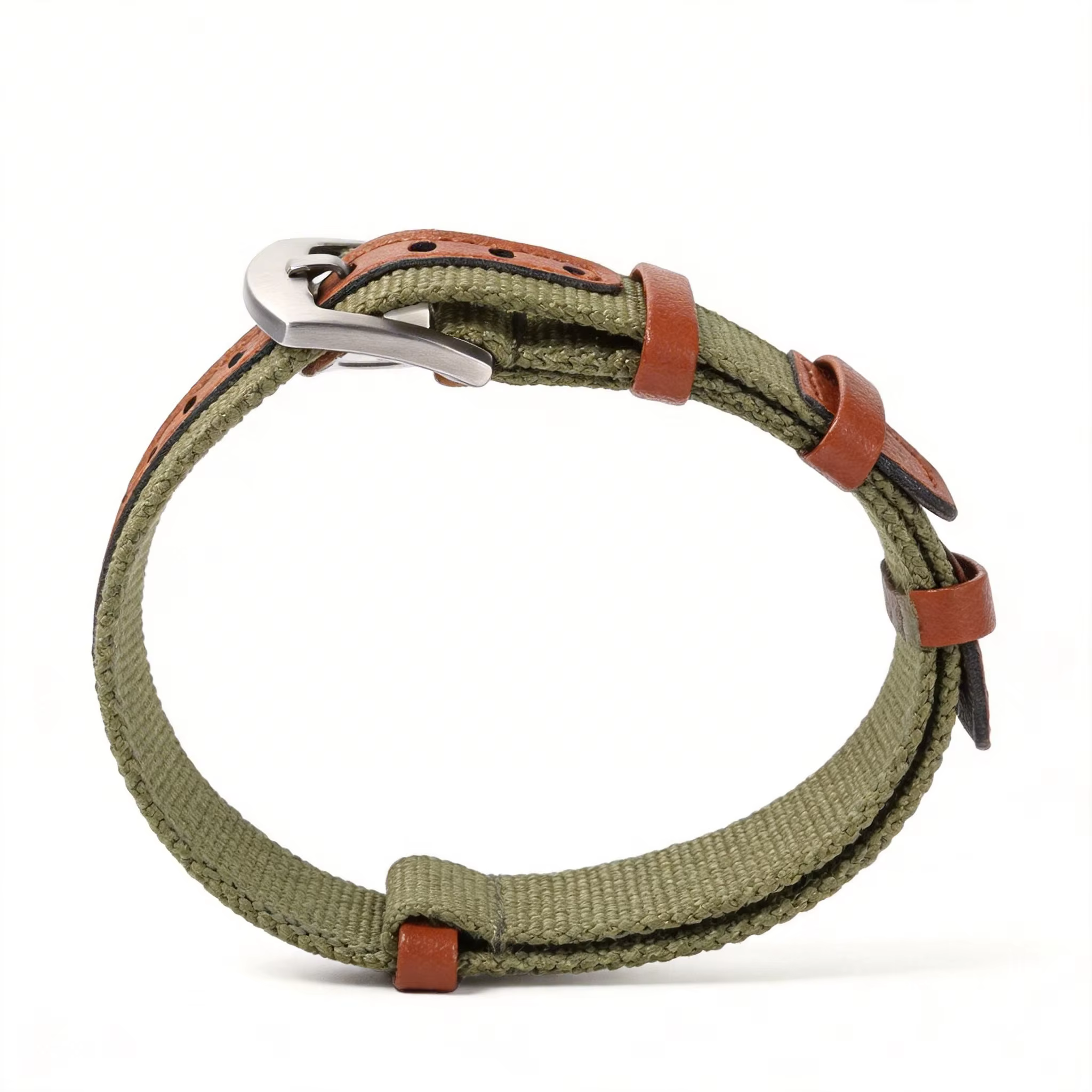 Bracelet de montre NATO en nylon et cuir