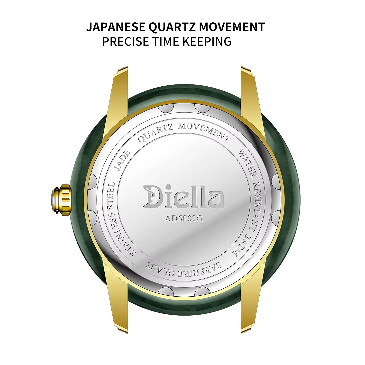 Diella Montres habillées de luxe pour hommes avec mouvement à quartz japonais Montres-bracelets classiques