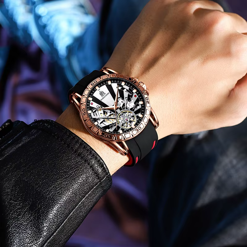 Tourbillon mécanique montre pour hommes de luxe Design de mode décontracté automatique sport étanche homme montre-bracelet Relogio Feminino
