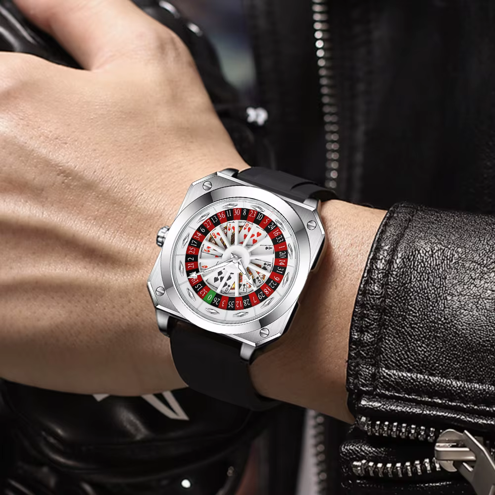 2025 nouvelle montre à Roulette pour hommes VA VA VOOM marque originale Style sportif mode bracelet en Silicone
