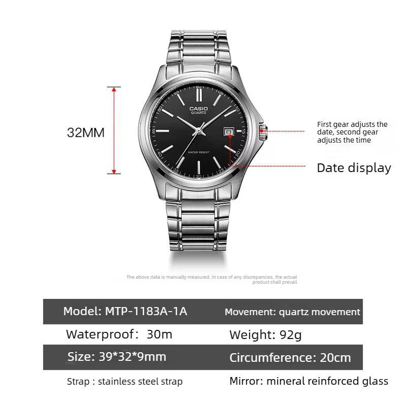 Montre à quartz pour homme Casio MTP-1183A-1A/7A