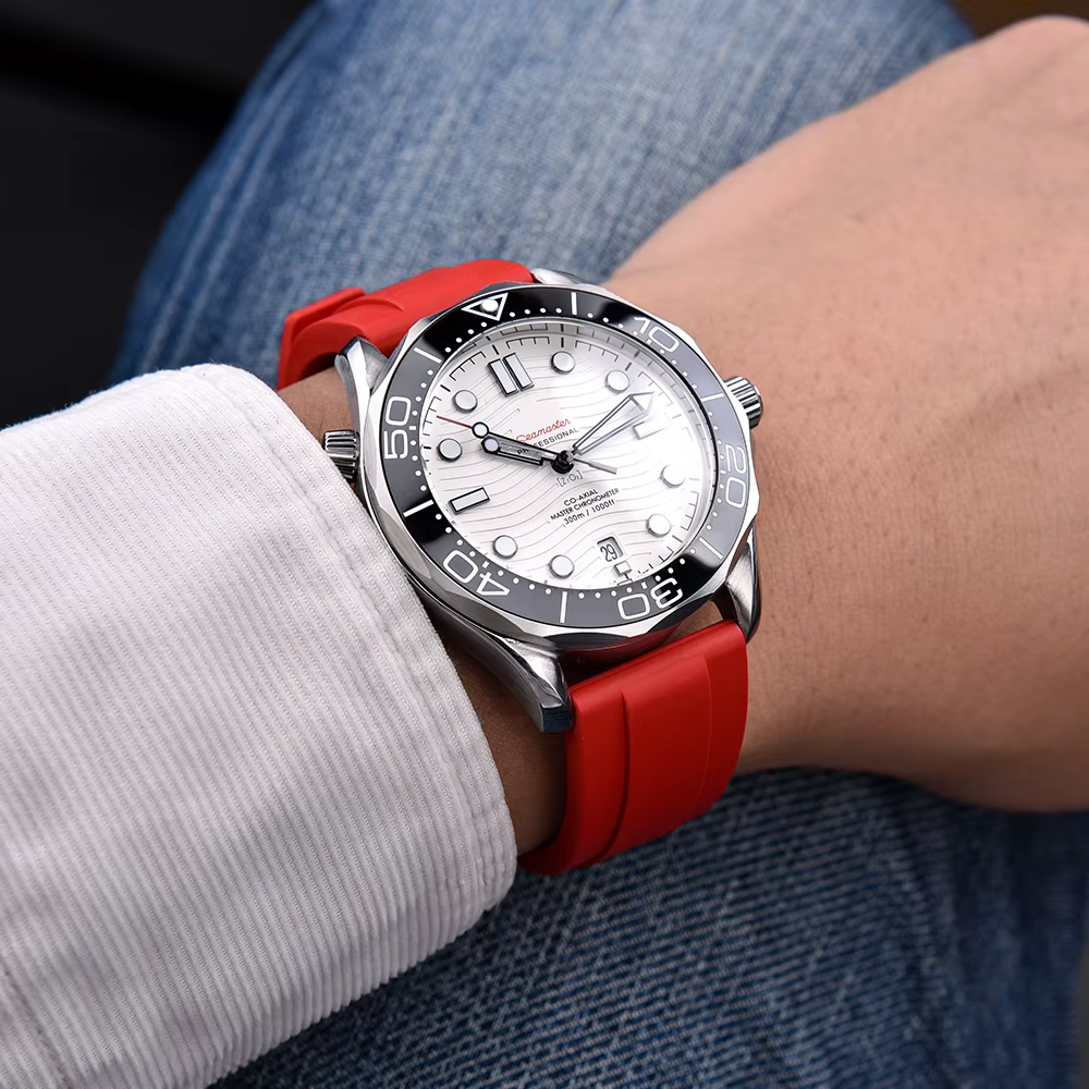 TONJETT bracelet de montre en caoutchouc vulcanisé FKM 18-19-20mm 21mm 22mm 23-24mm bracelets