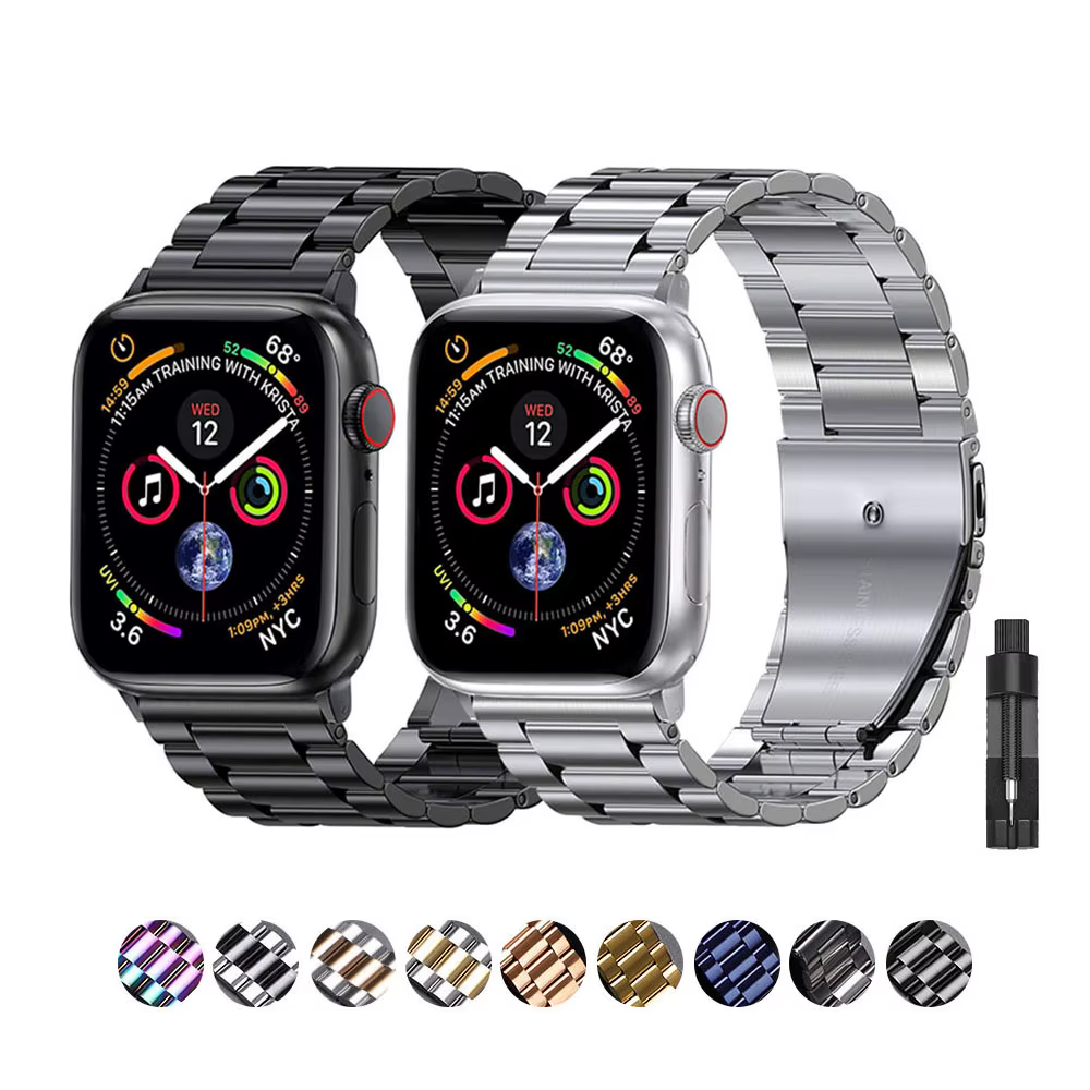 Bracelet en acier inoxydable pour Apple Watch Ultra 3 2 49 45 41 40 46 38 42 44mm