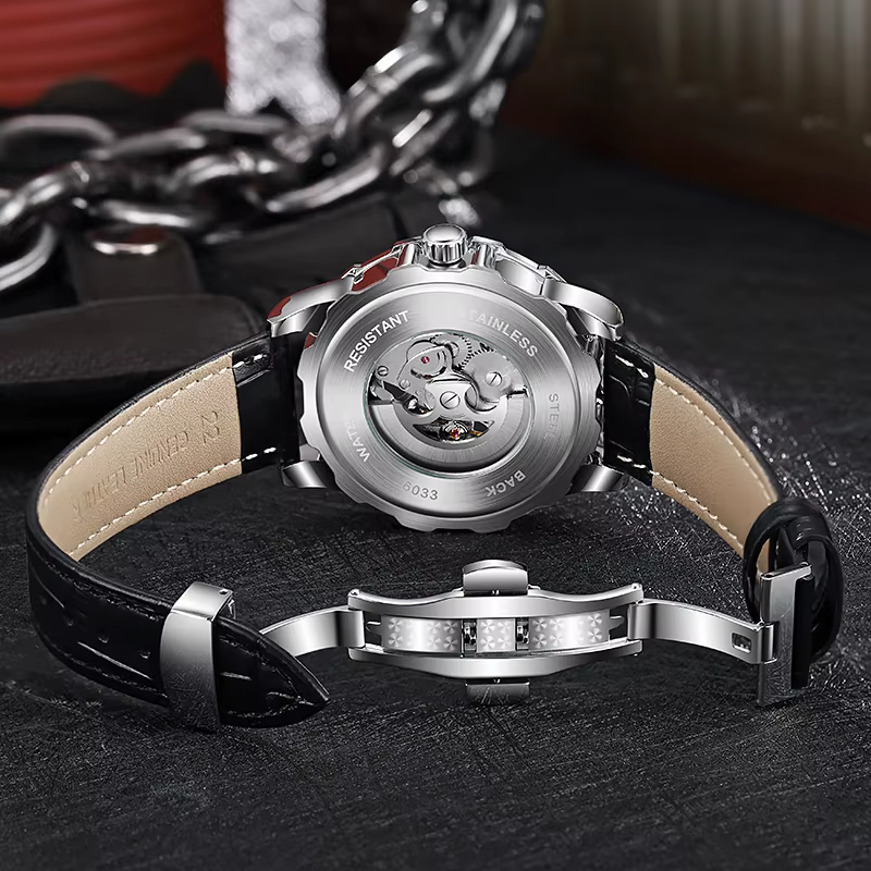 DULUNWE – montre squelette automatique pour hommes