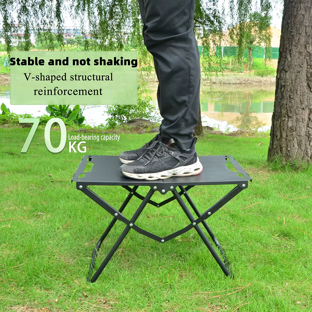 Table de pique-nique Portable, Tables de plage, Table de camping pour sable, bord pliable avec creux, articles suspendus, plus pratiques
