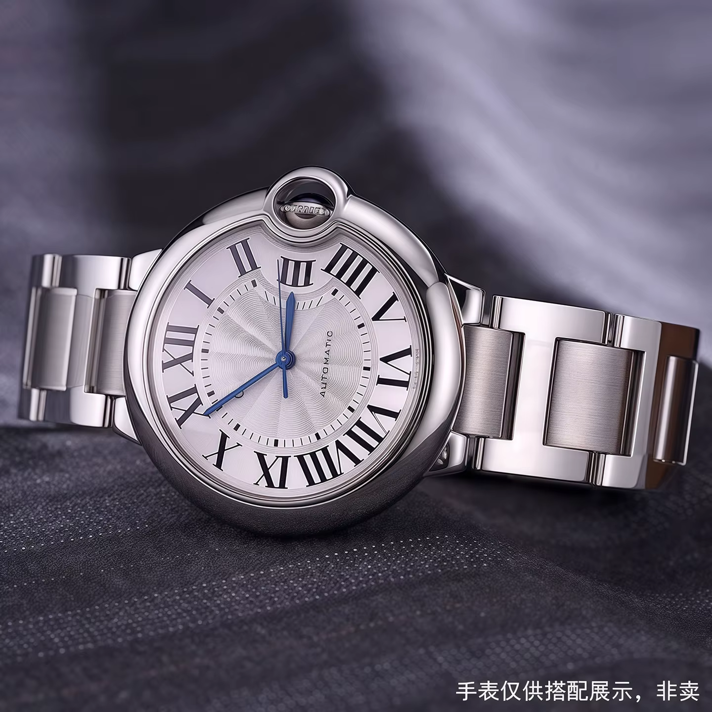 Pour Cartier série ballon bleu 14-8mm 16-8mm 18-11mm 20-12mm 22-14mm bracelet en métal convexe unisexe montre en acier