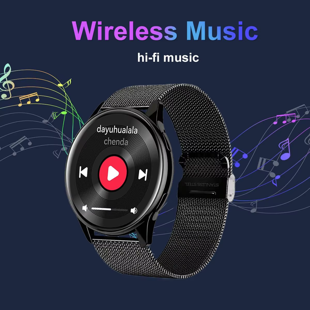 Montre intelligente, appel/cadran sans fil