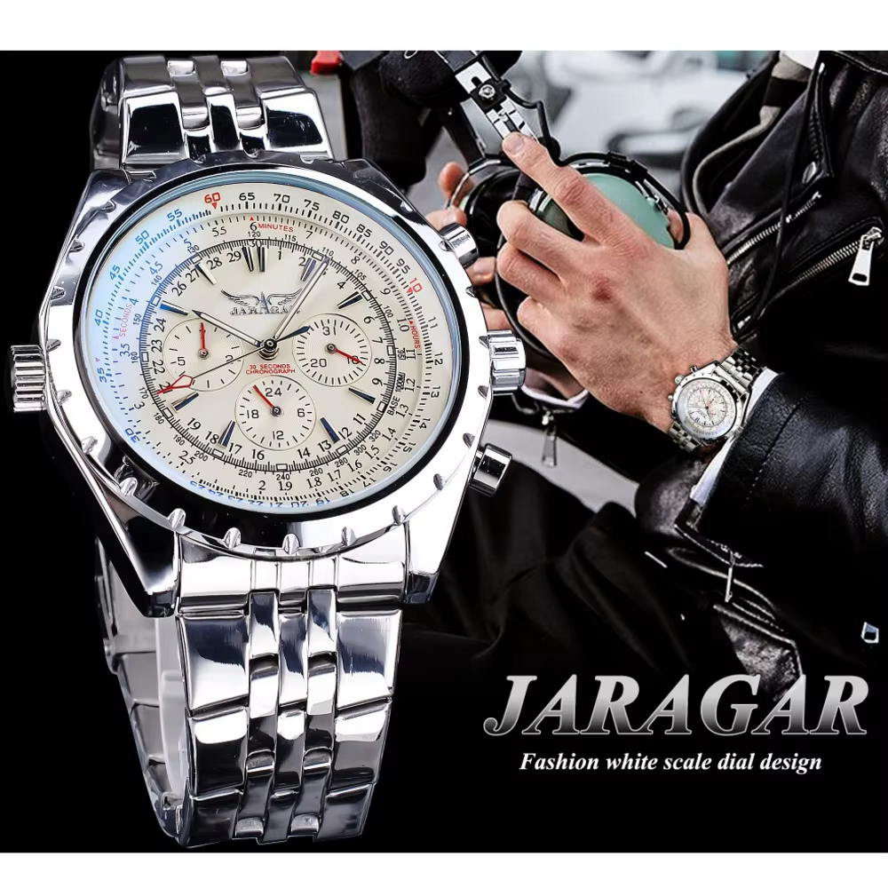 JARAGAR montre mécanique pour hommes