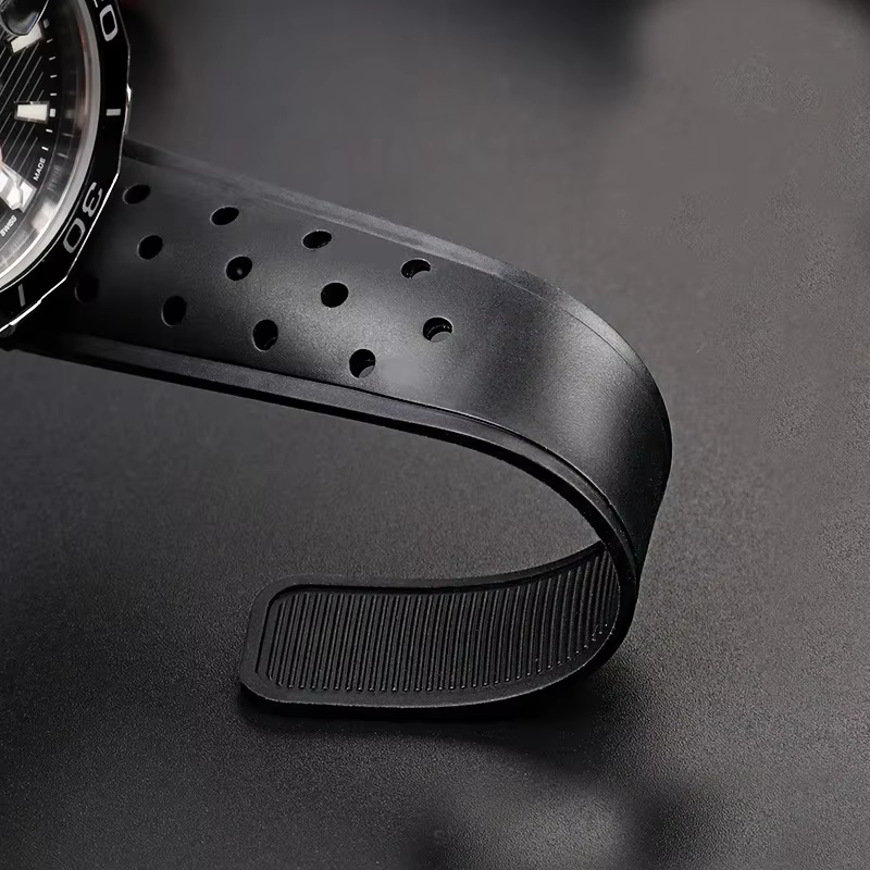 Bracelet de montre en caoutchouc de silicone pour homme