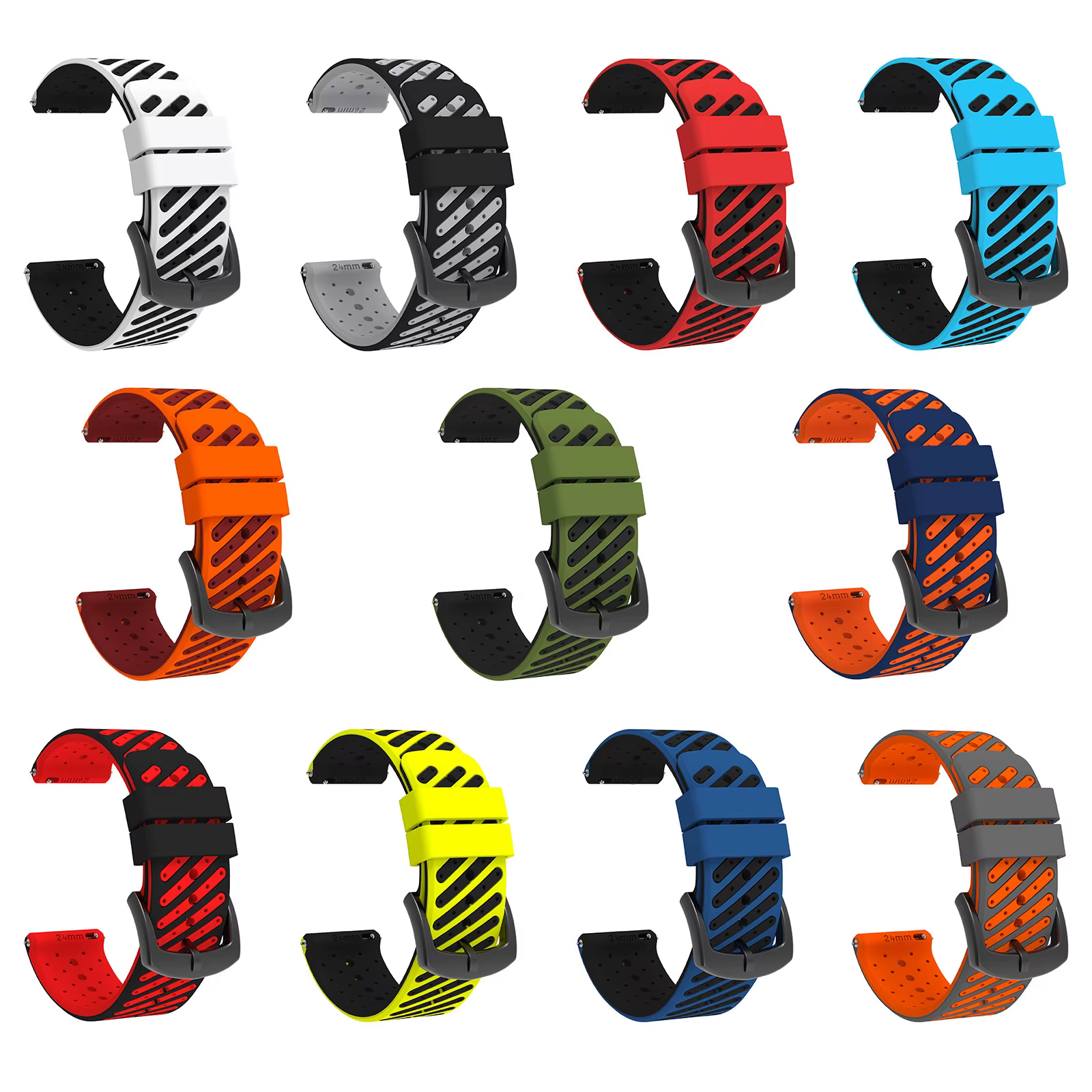 24mm Bracelet de montre en Silicone pour COROS APEX 4 46mm