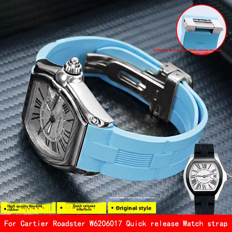 Bracelet de montre à dégagement rapide pour Cartier Roadster W6206017 W6206018