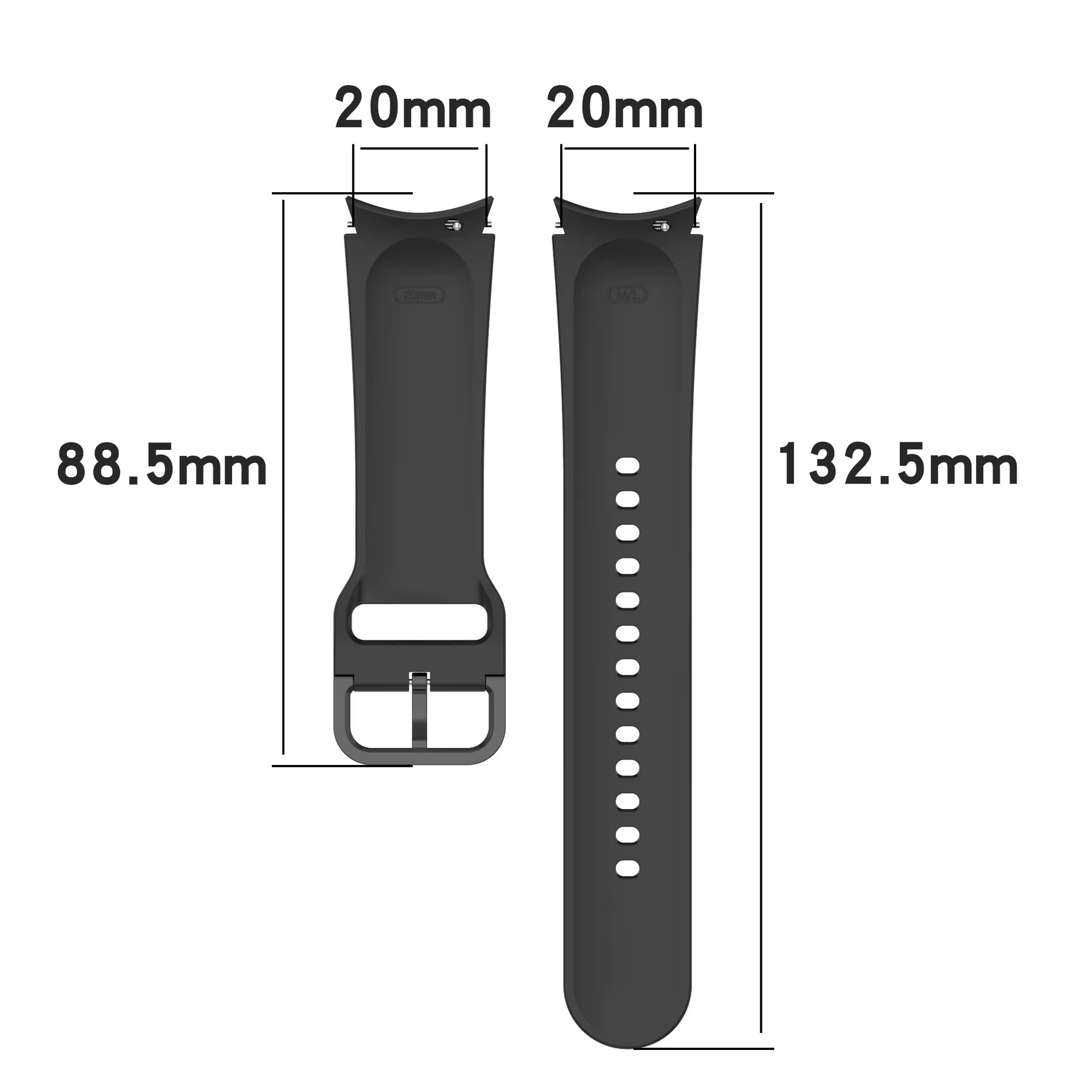 Bracelet en Silicone pour Samsung Galaxy Watch 7 6 5 4 44mm 40mm pro 45mm Sport 20mm