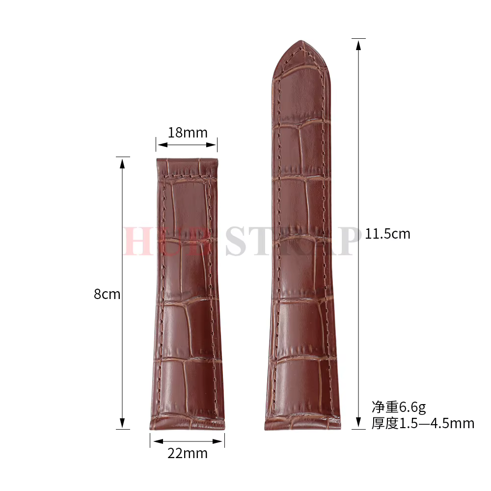 18mm 20mm 22mm Bracelet en cuir véritable pour Cartier Solo Tank hommes femmes bleu marron