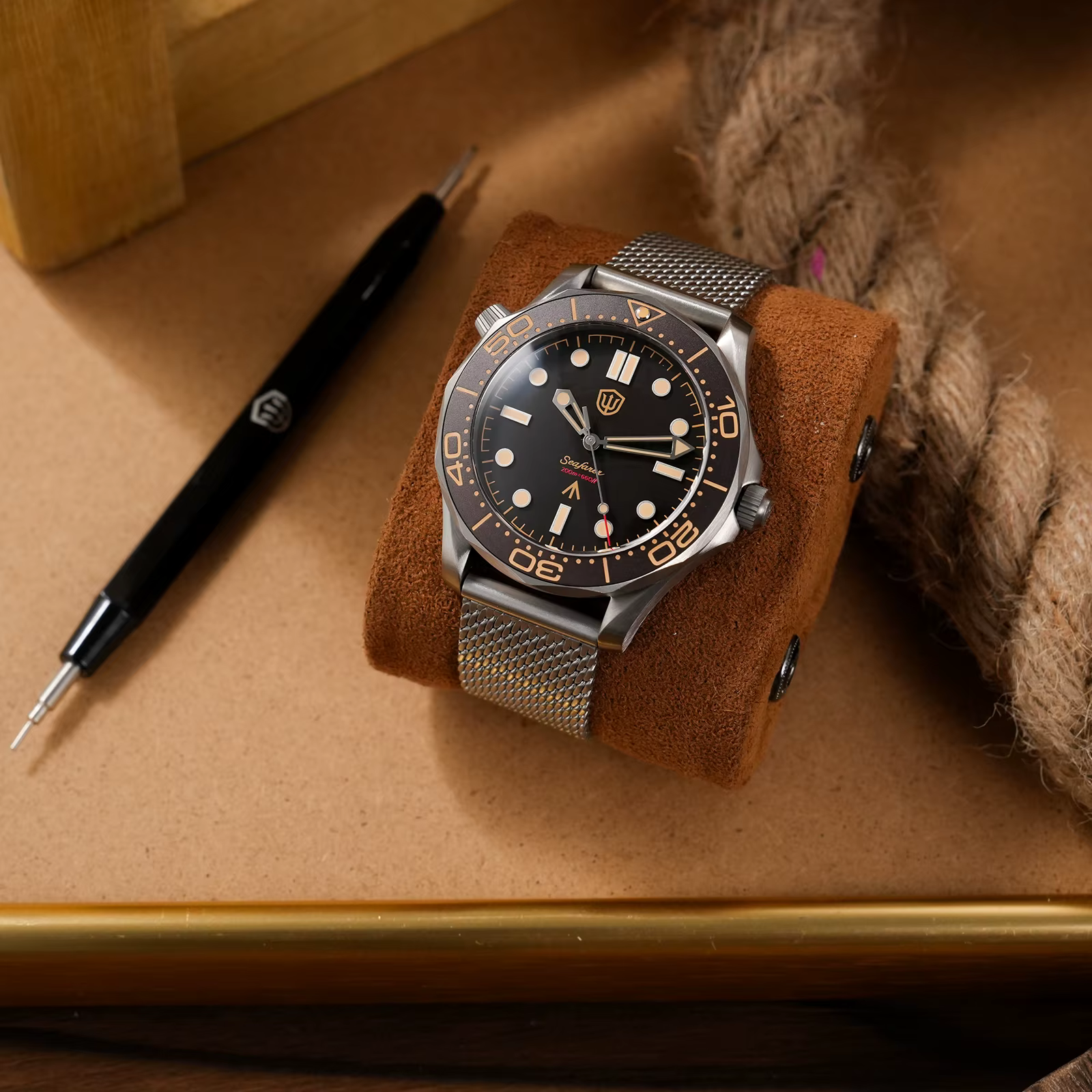 Watchdives – montre de plongée Seafarer Grade 2 en titane NTTD