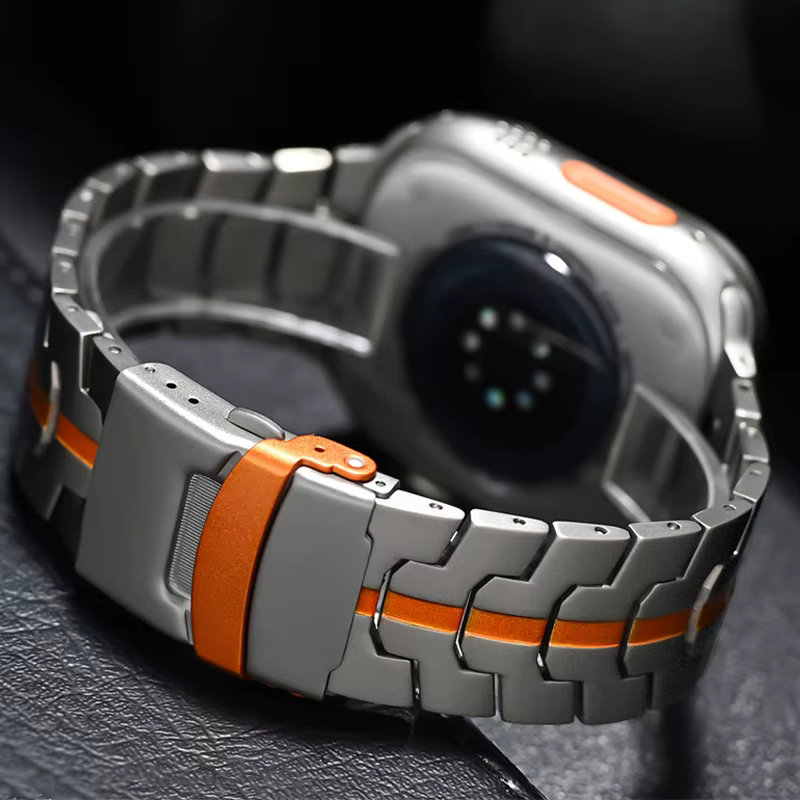 Bracelet en acier inoxydable pour Apple Watch série 11 10 9 8 SE 3 46mm 45mm 42mm 44mm