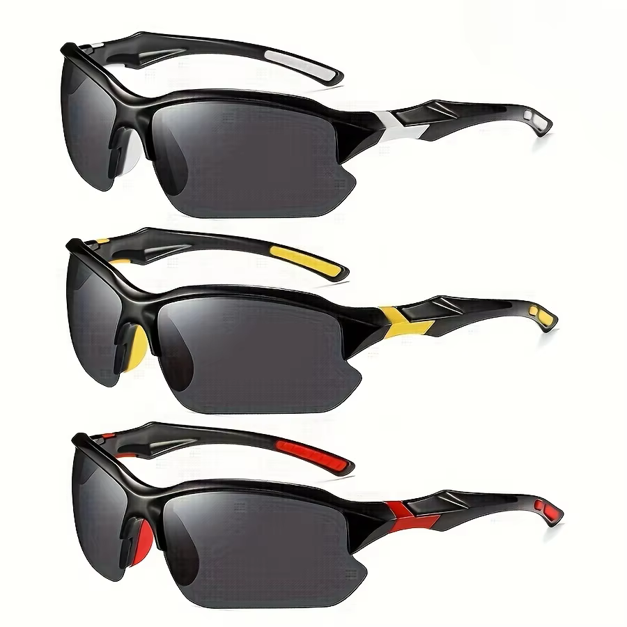 Lunettes de sport polarisées d'extérieur à la mode pour hommes et femmes, coupe-vent adaptées au baseball, la course à pied, la pêche, le golf et la conduite