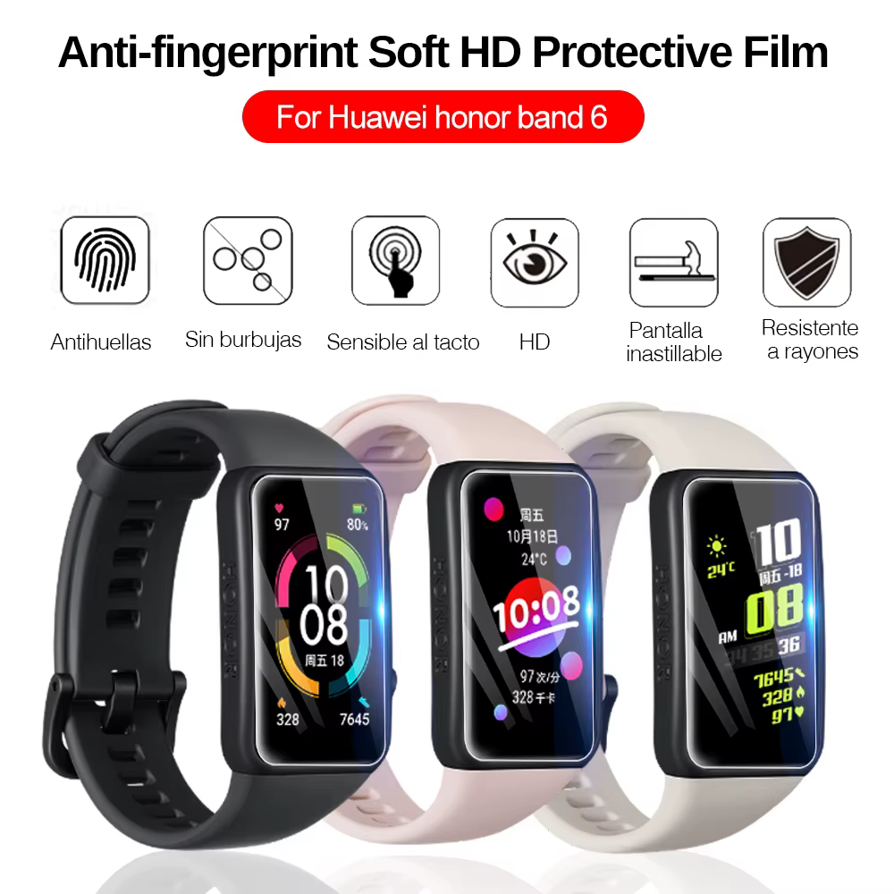 Film de protection souple HD pour montre Huawei Band 8 7 6 Pro