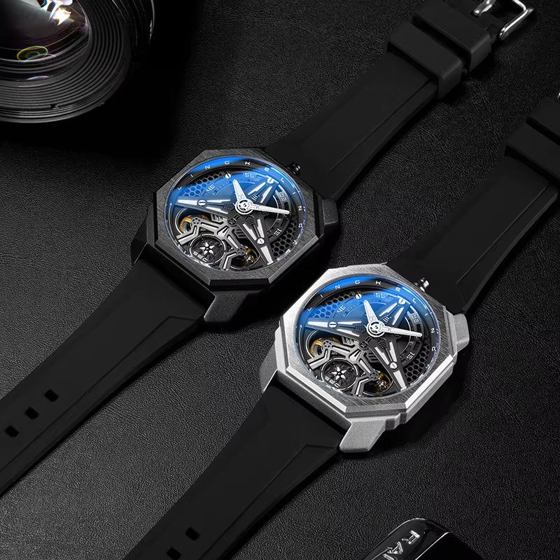 Montre automatique de conception de chasse pour hommes
