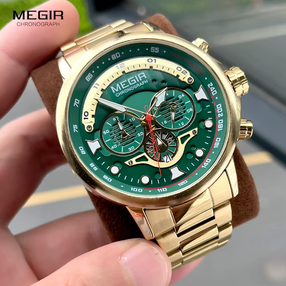 Montre à Quartz en Acier Inoxydable pour Homme