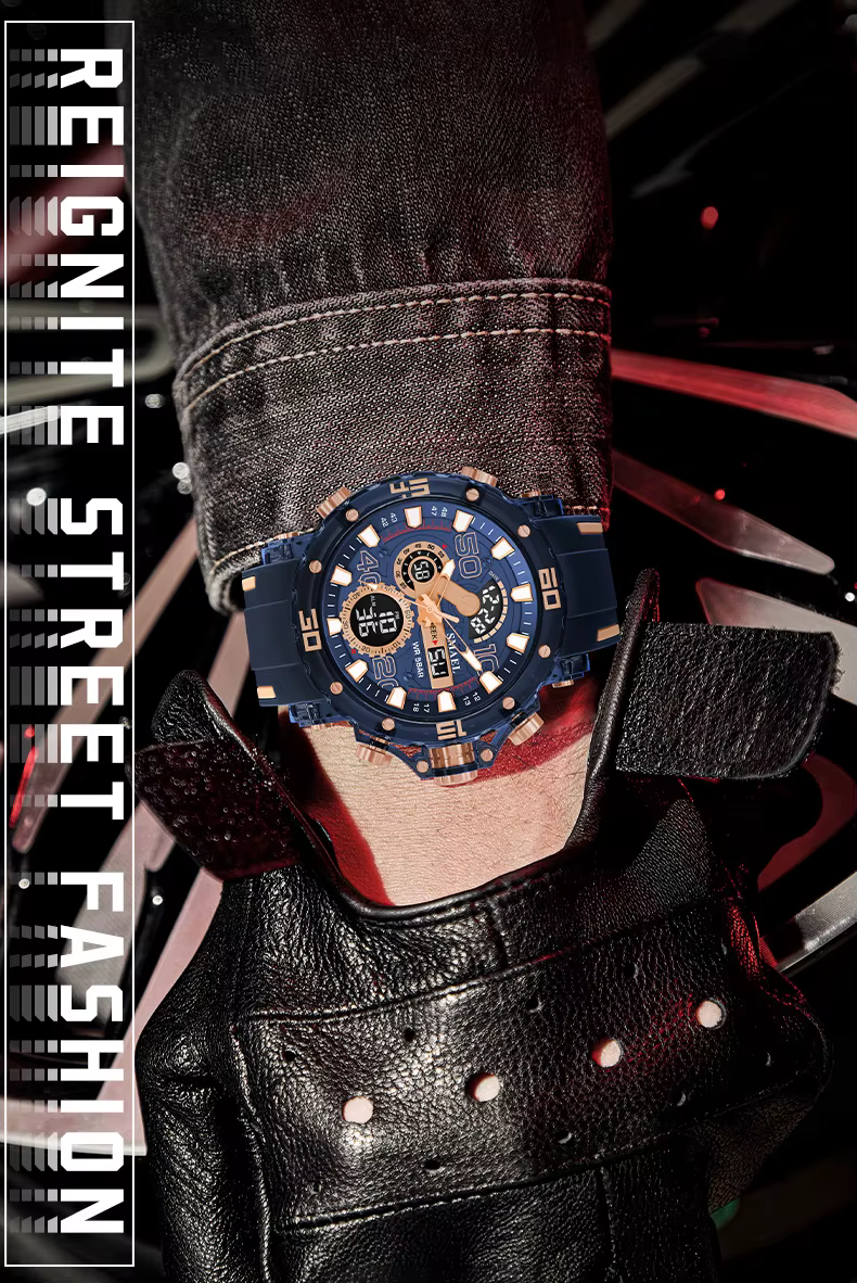 Montres militaires hommes montre 2025 nouveau 50M étanche montre-bracelet chronomètre alarme lumière LED