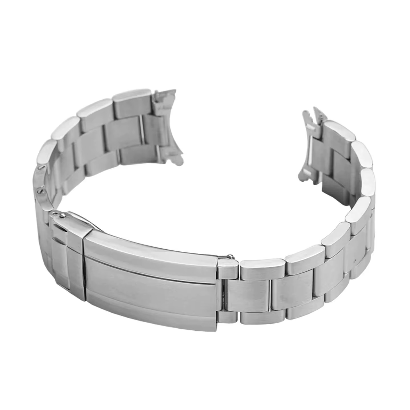 Jubilee 19mm argent acier inoxydable huître extrémité incurvée bracelet de montre pour Seiko no 5 SKX5 Sxns80 Snxs79 Snxs79k Snxs77k Snxs73