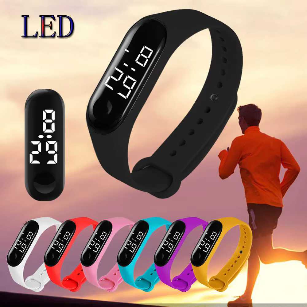 Montres avec LED capteur tactile électronique étanche pour les sports électroniques hommes femmes mode étudiant amoureux natation cadeau avec boîte PP