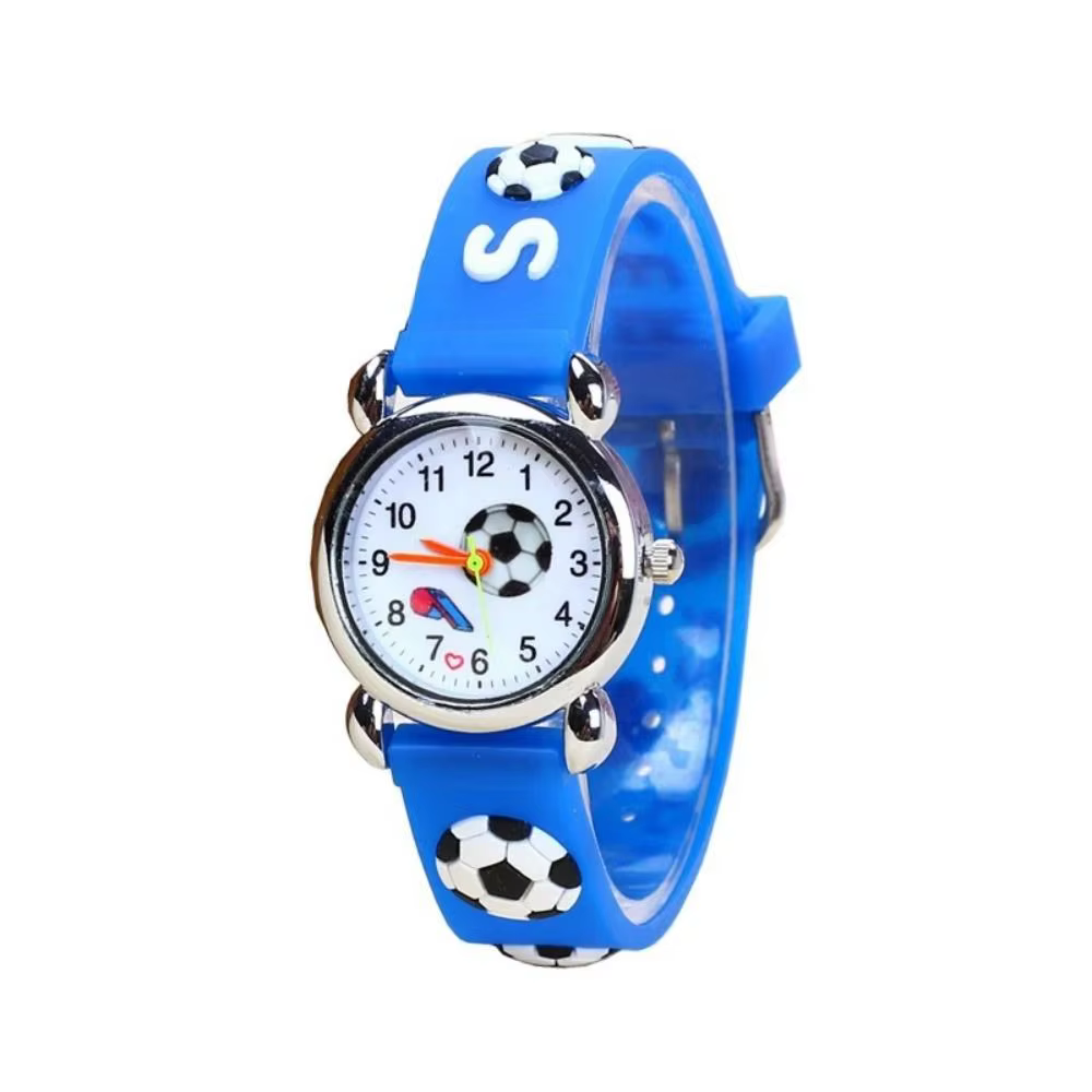 Montre de sport pour enfants en silicone étanche à mouvement à quartz