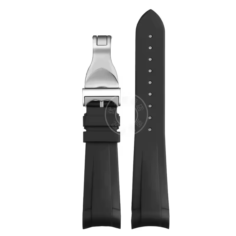 Bracelet de montre en caoutchouc naturel spécial pour Tudor Black Bay 1958 41mm GMT Pelagos broche/boucle pliante hommes