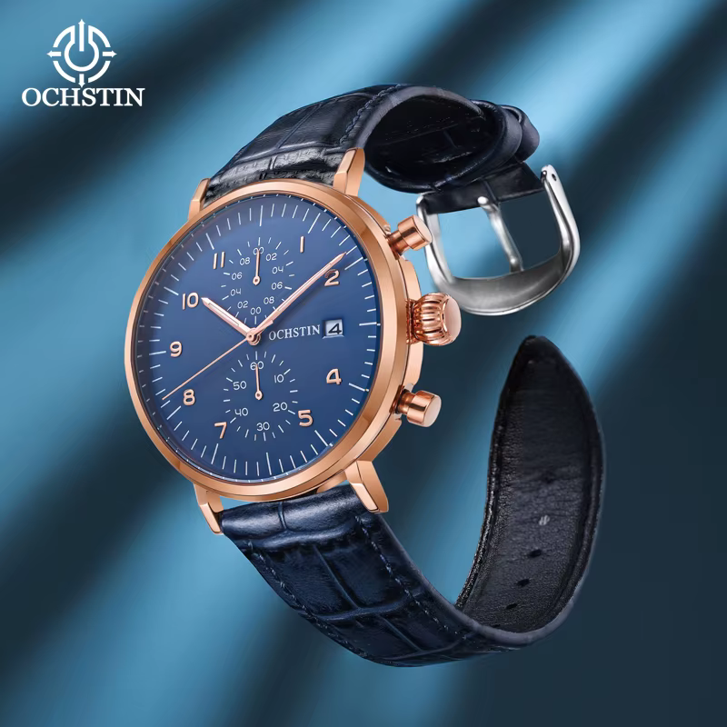Ochstin prominente affaires haut de gamme nouvelle mode montres multi-fonctionnel mouvement à quartz étanche hommes cadeau wirstwatch