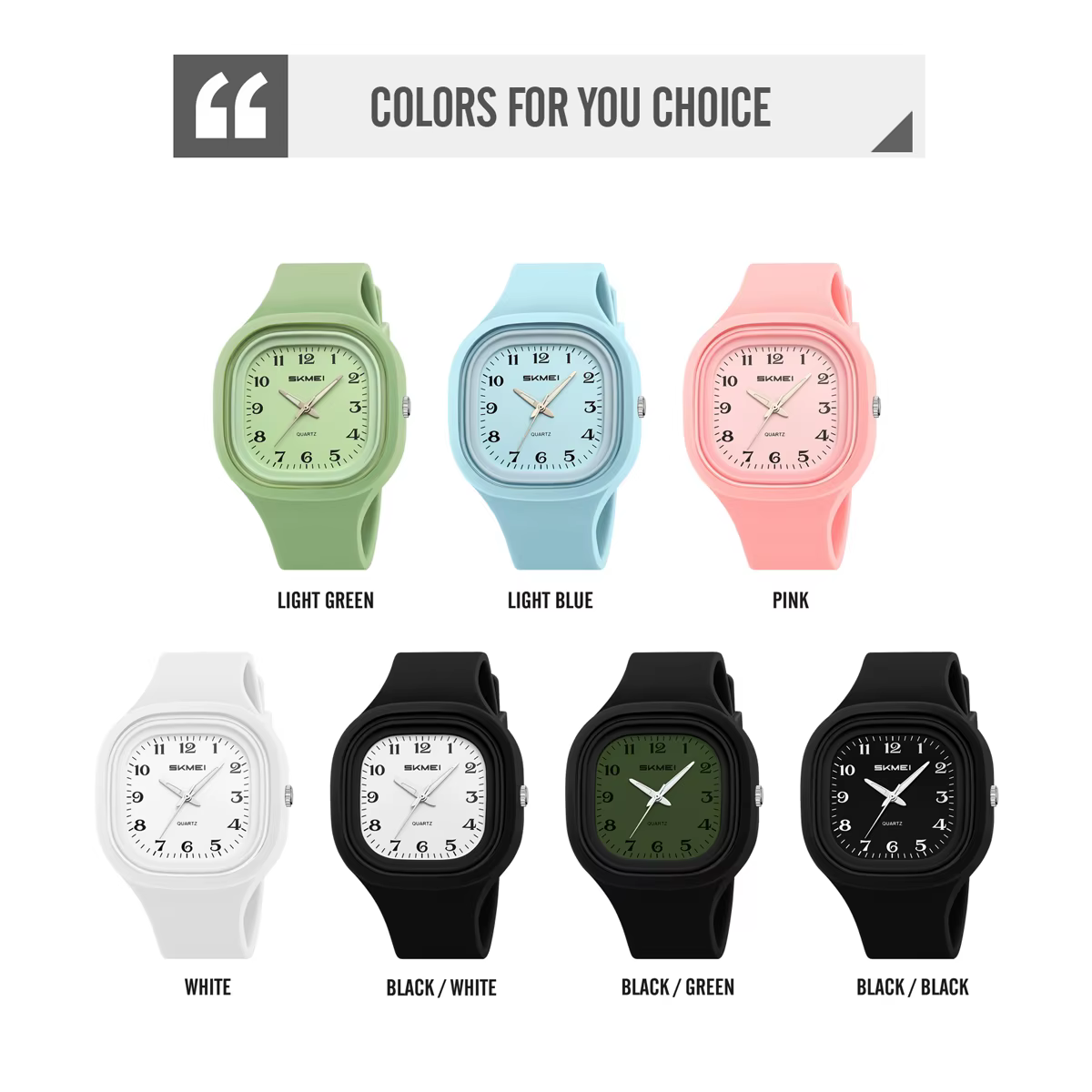 SKMEI jeunesse Cool sport montre à Quartz pour hommes femmes étudiants décontracté