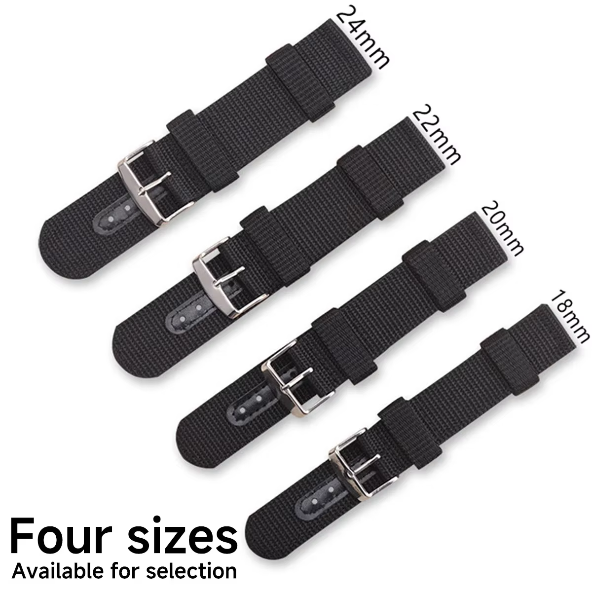 18mm 20mm 22mm 24mm Bracelet de montre en toile de Nylon tissé ceinture souple