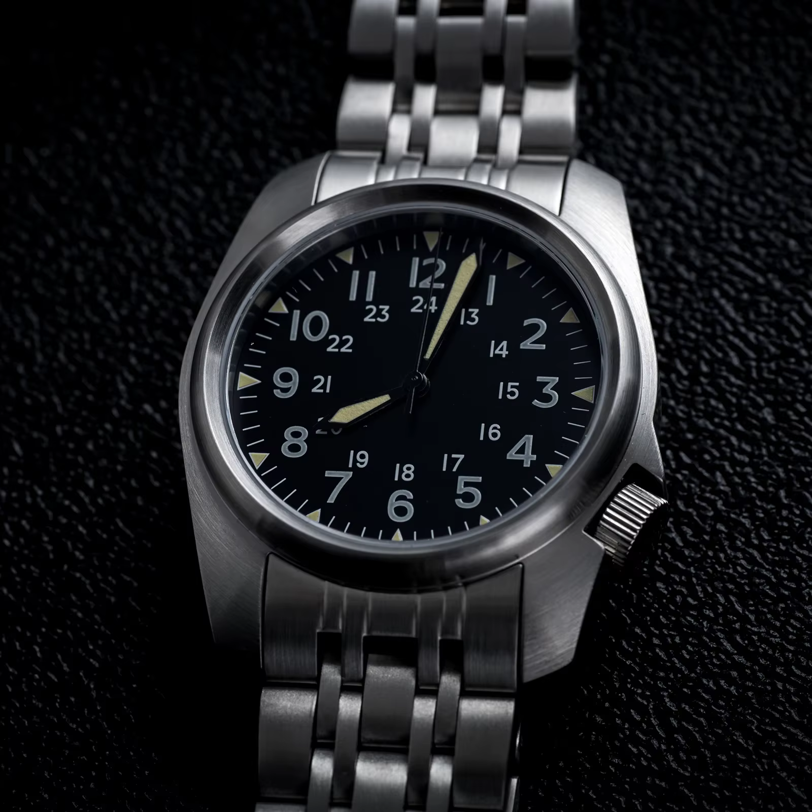 Montres pour hommes en acier inoxydable 316L avec cristal saphir