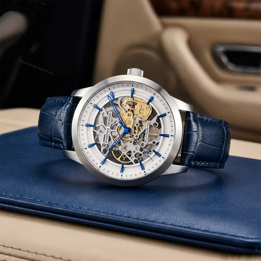 PAGANI UCO-Montres de sport en cuir pour hommes