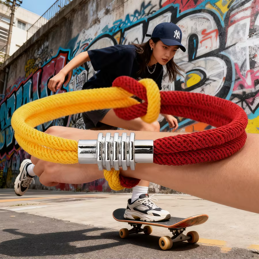Bracelet en corde de choc de couleur audacieuse
