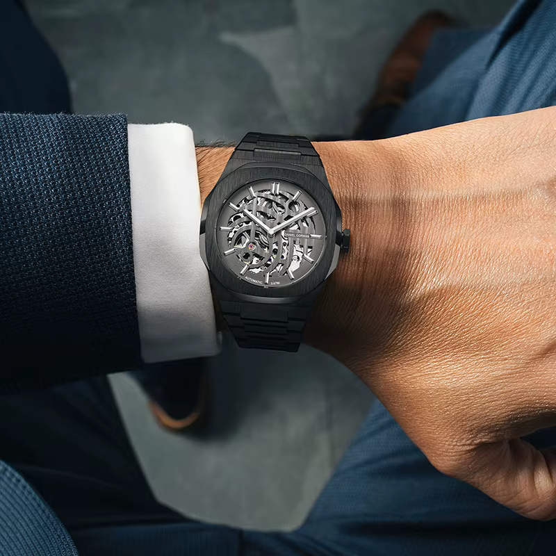 DANIEL GORMAN luxe automatique hommes mécanique squelette sport étanche lumineux montre-bracelet haut de gamme verre saphir