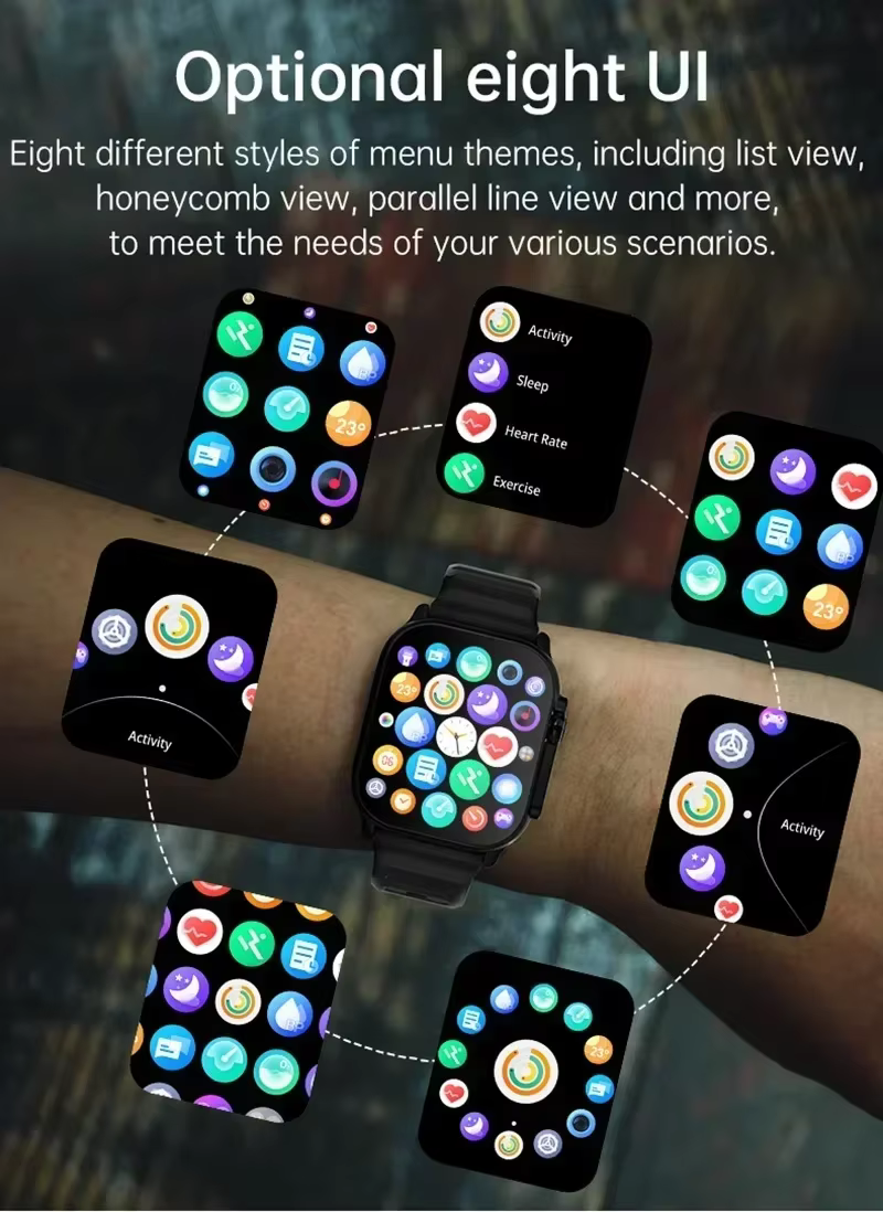 Montre connectée Watch 10 Ultra 49 mm 2026 Nouvelle version NFC Hommes Femmes Suivi GPS Appel Bluetooth Musique BT Jeux