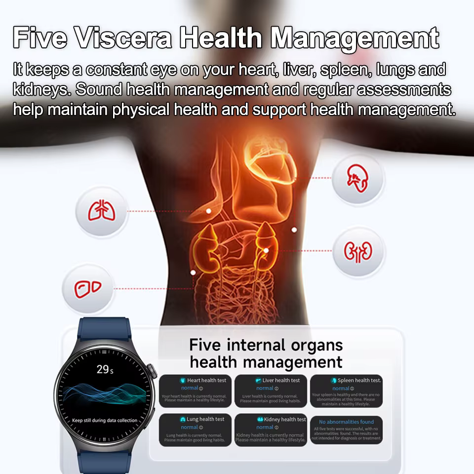 2026New santé Sport ECG AI diagnostic montres intelligentes hommes fréquence cardiaque pression artérielle IP68 étanche