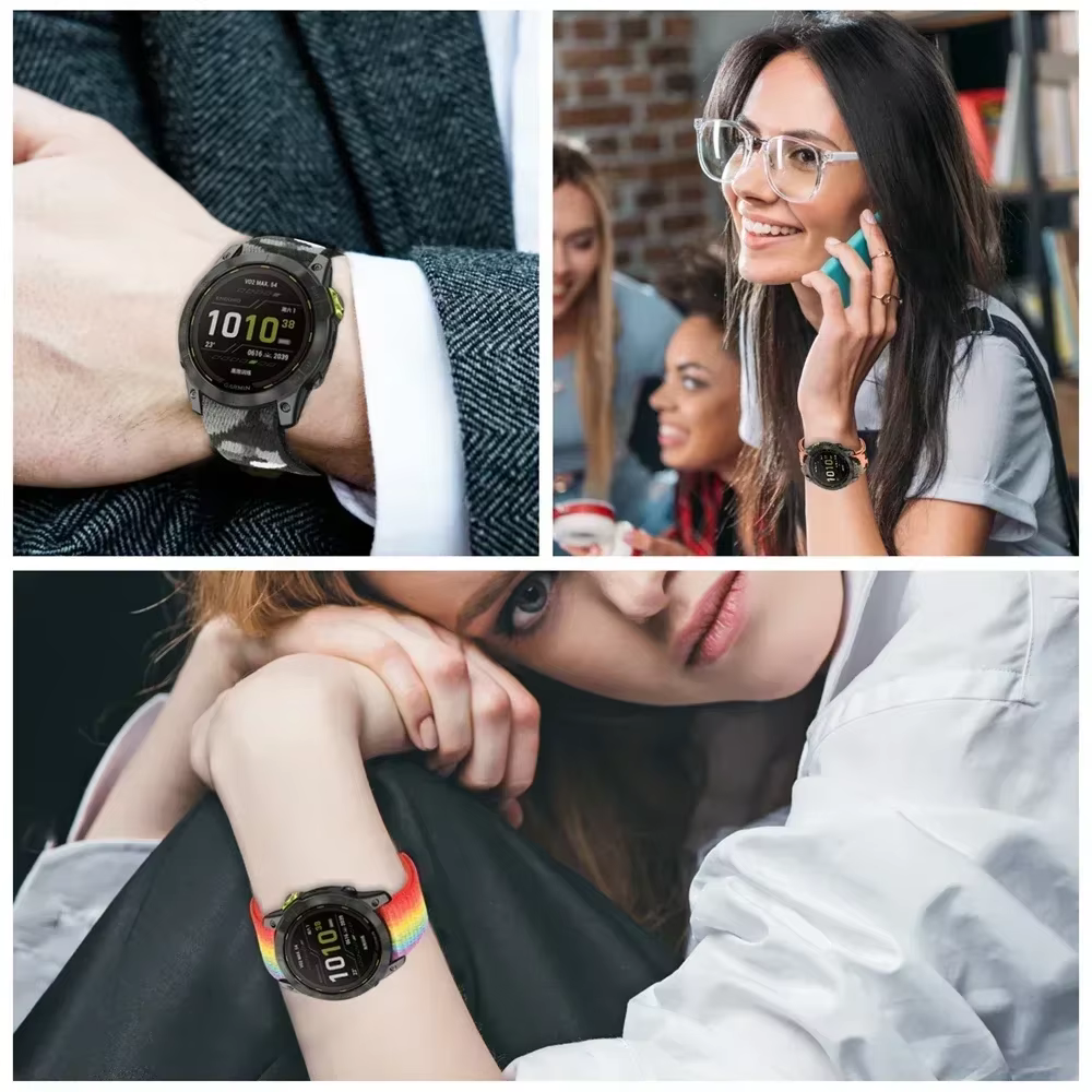 Bracelet à boucle en nylon pour montre Garmin