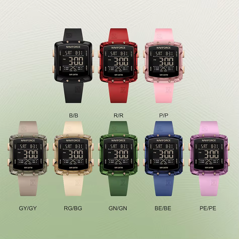 NAVIFORCE mode montres numériques femmes montre de sport étanche 50 M carré électronique