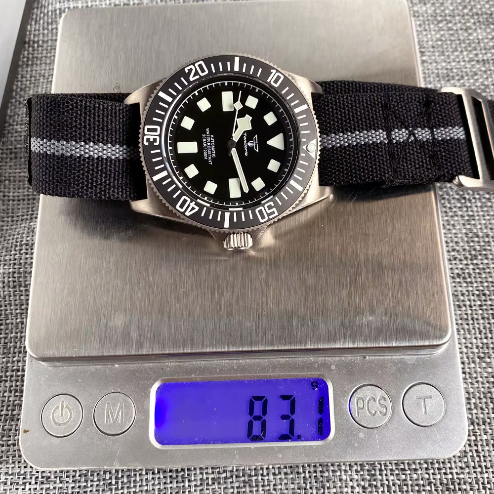 Montre mécanique pour homme Tandorio 42 mm rétro FXD Japan NH35 PT5000 avec boîtier en titane