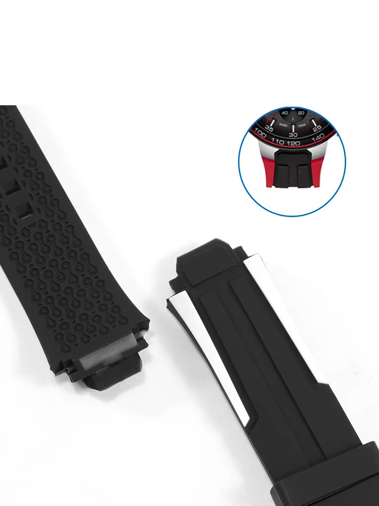 Pour Tissot 1853 vélo course série 18mm bracelet de montre en Silicone T111.417 T 111417 Un bracelet pour homme Bracelet étanche avec outils