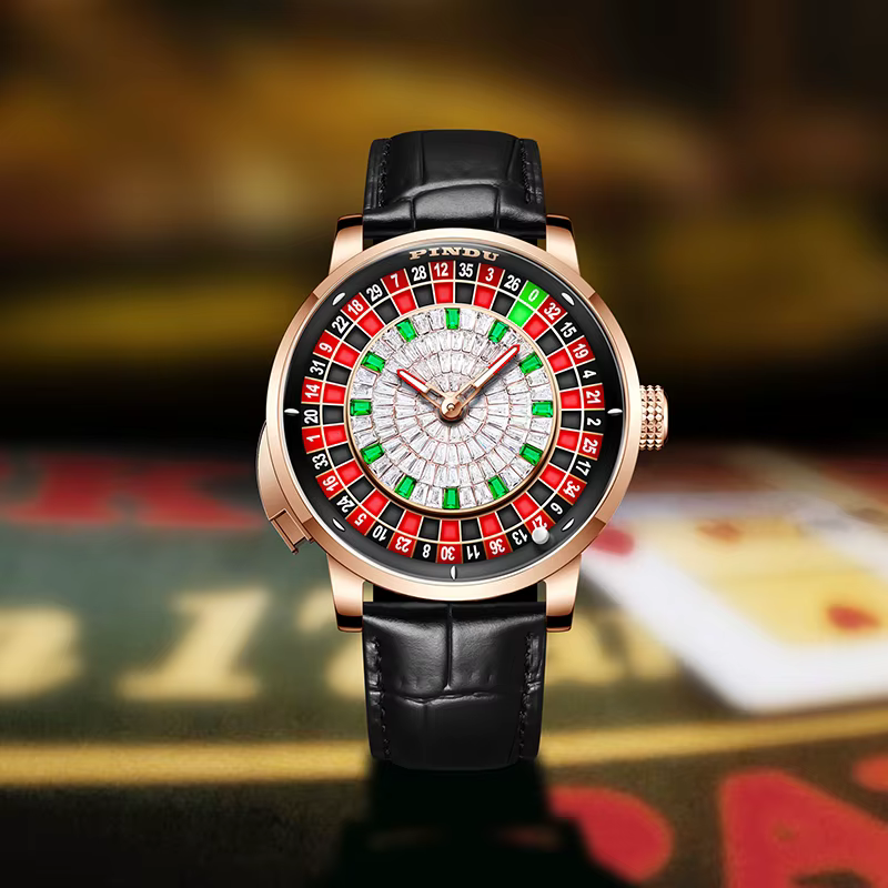 Montre Mécanique en Cuir pour Homme