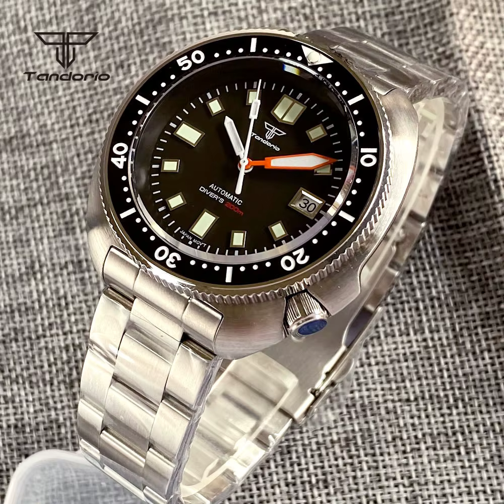 Montre de plongée automatique mécanique pour homme Tandorio 44 mm