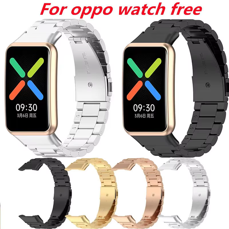 Stainless Steel Strap For Oppo Watch Free Smartwatch Watchband Metal Band Bracelet